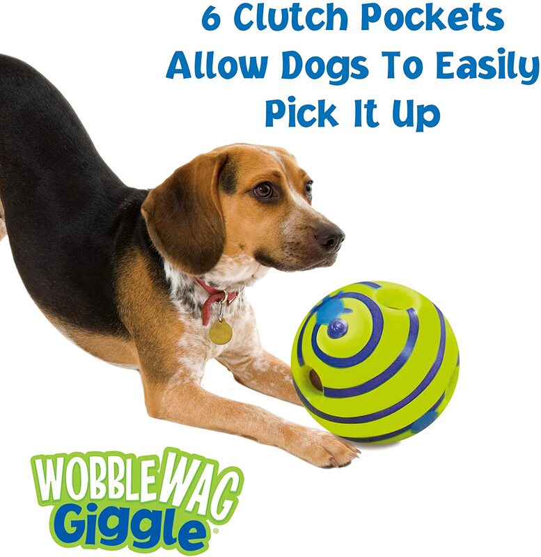 Wobble Wag-pelota que brilla para perros, juguete interactivo para perros, sonidos divertidos, cuando se enrolla o se agita, para mascotas, lo mejor que se ve en la TV