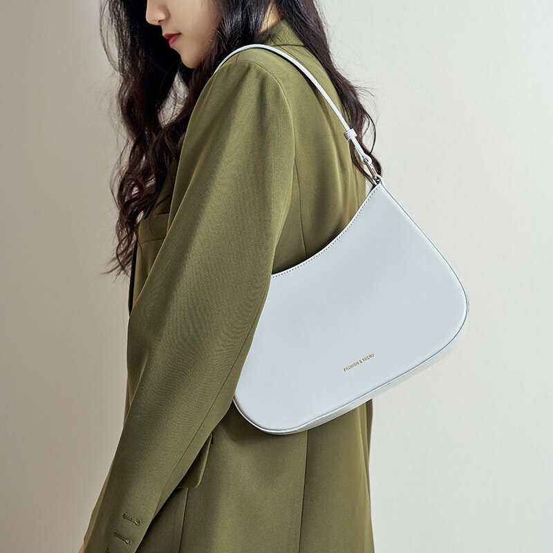 Jenny & dave 2024 lässige Umhängetasche für Frauen neue französische Mode Blogger Damen Leder handtasche Vintage Achsel Tasche