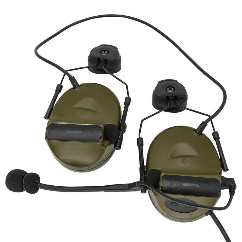 Taktyczny hełm z łukiem w kształcie hełmu wersja zestawu taktycznego COMTAC II ochrona słuchu nauszniki myśliwskie Airsoft FG