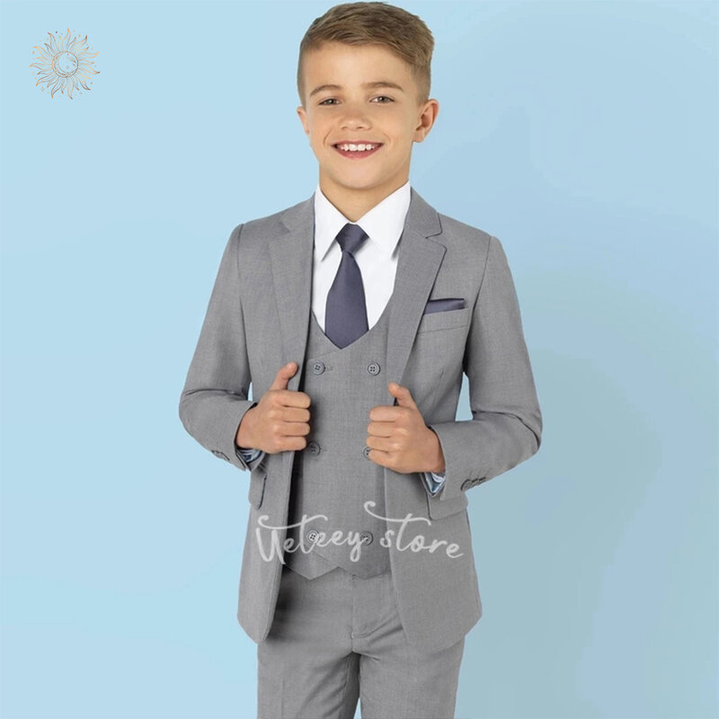 男の子、赤ちゃん、結婚式のドレスのための3ピースのフォーマルなスーツセット
