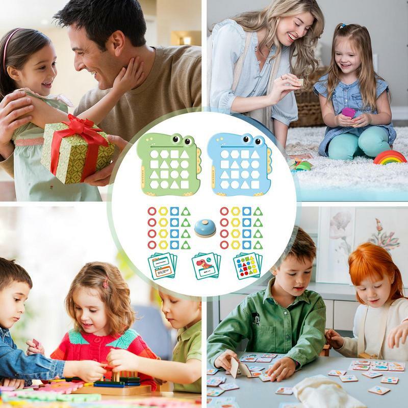 Montessori Vorm Matching Game Dinosaurus Puzzelbord Montessori Speelgoed Educatief Speelgoed Bordspellen Voorschoolse Leervorm