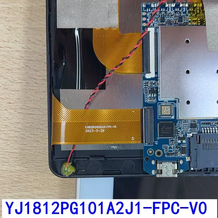 YJ1812PG101A2J1-FPC-V0 Painel capacitivo Touch Screen, novas peças de reposição e reparação, P/N, YJ1812PG101A2J1