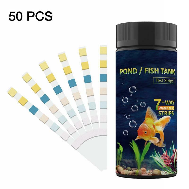 Fish Tank Test Strips 50 Pieces Swimming Pool Test Strips Fish Tank Pond Test Strips Testing Ph Alkalinity Chlorine Carbonate