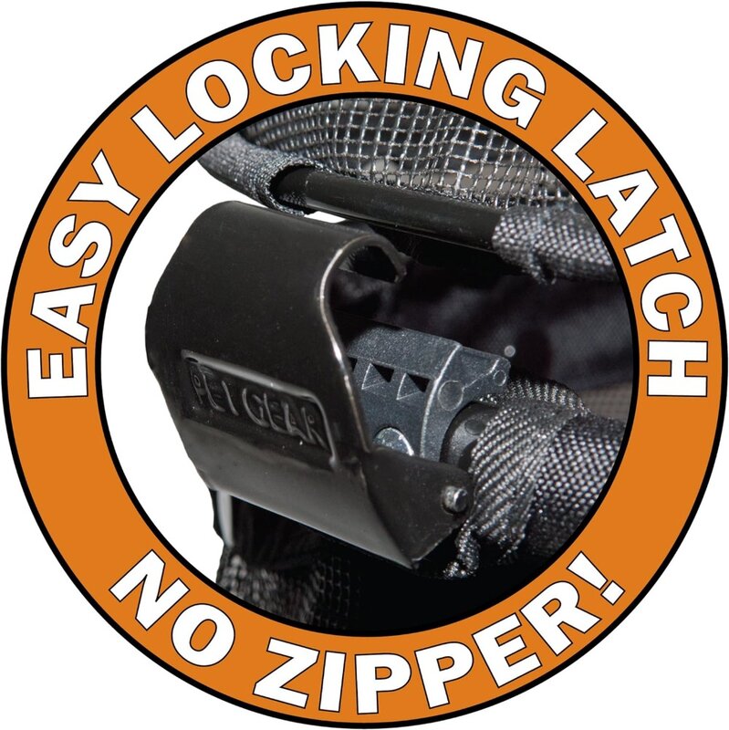 No-Zip Happy Trails Pet Stroller para gatos e cães, entrada Zipperless, fácil dobra com forro removível, Tether de segurança