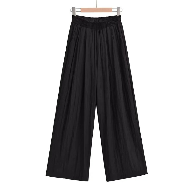 Pantalon Long Noir pour Vacances et ODA, Vêtement à la Mode, Nouvelle Collection Été 2024