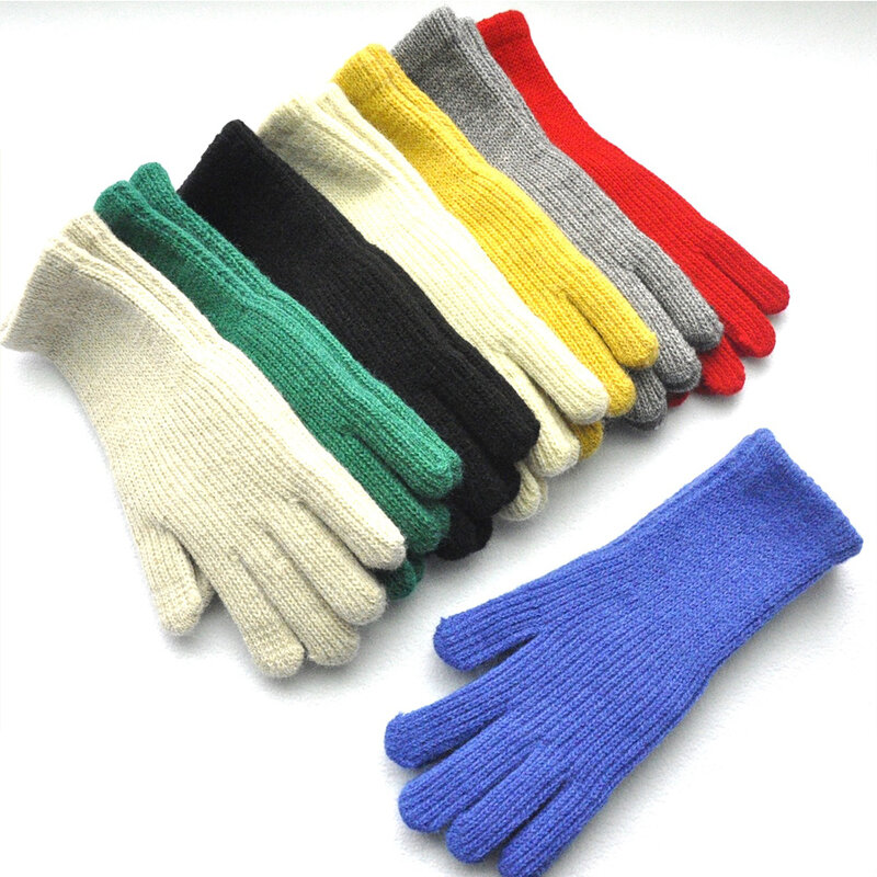 Nowy ekran dotykowy rękawiczki z dzianiny kobiet mężczyzn zimowe rękawiczki ciepłe plus polar rękawiczki jeździeckie puszyste odsłoniętym palcem rękawiczki Harajuku