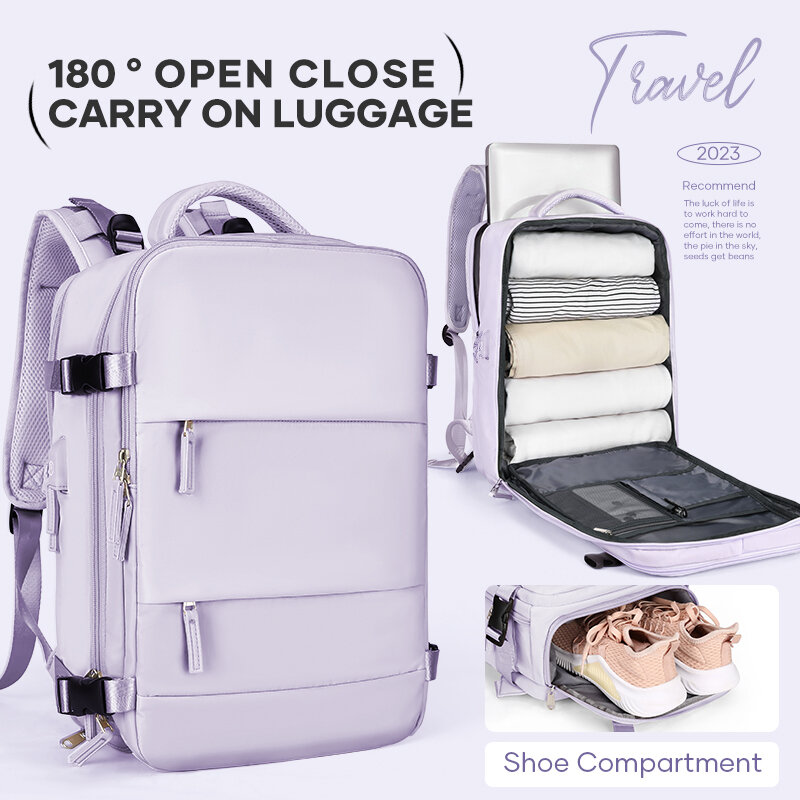 Mochila de viaje para mujer, mochila para portátil TSA aprobada por vuelo, bolsa de enfermera universitaria, informal, Weekender