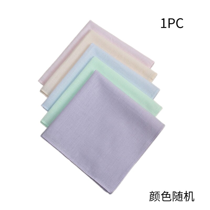 Pañuelo cuadrado portátil para adultos, servilleta lavable, bolsillo, pañuelo Color liso