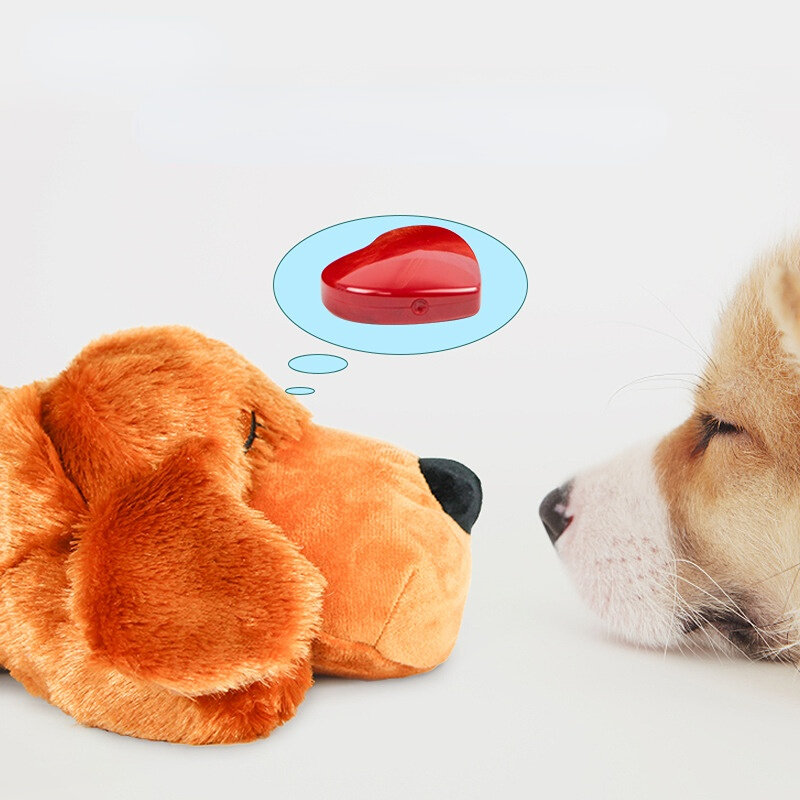 ハートビートの子犬のトレーニング犬のぬいぐるみ快適な寄り添う不安緩和睡眠人形耐久性のあるドロップシッピング