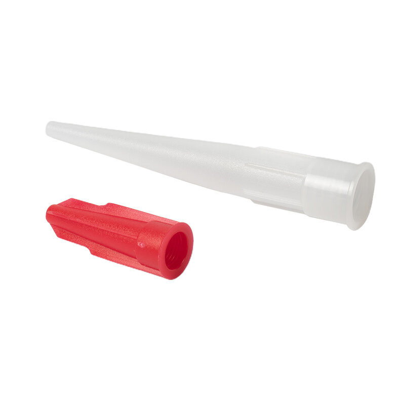 Tampa do bocal do tubo do silicone re-sealable, bocais sobresselentes do cartucho plástico, tampa do parafuso, jogo de ferramentas do selante vermelho e branco, 10 PCes