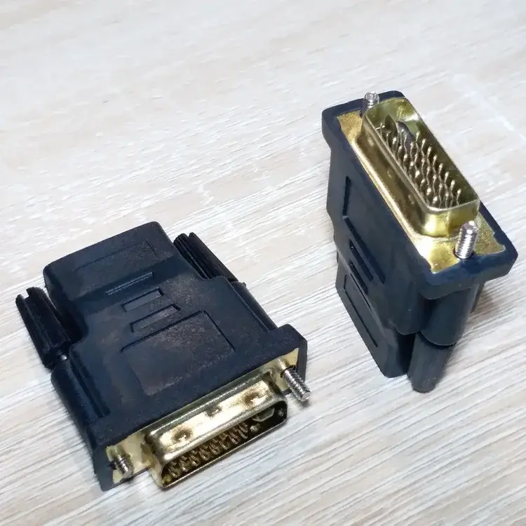 프로젝터용 HDMI to DVI 어댑터, 양방향 DVI D 24 + 5 수 to HDMI 암 케이블 커넥터 컨버터, HDMI to DVI