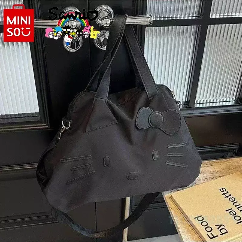 Miniso Hello Kitty New Travel Handbag Fashionable and High Quality Anti Dirt Luggage Bag Large Capacity Crossbody Women's Bag