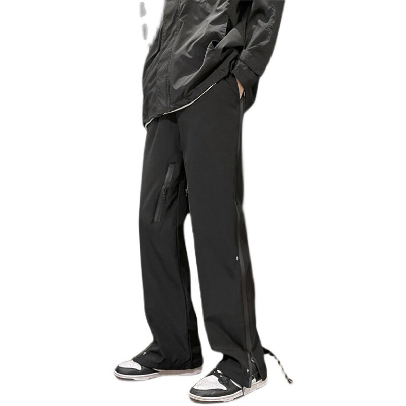 Streetwear joggersy Hip hopowe spodnie Cargo męskie z wieloma kieszeniami elastyczna talia spodnie haremowe męskie Harajuku spodnie dresowe na co dzień H91