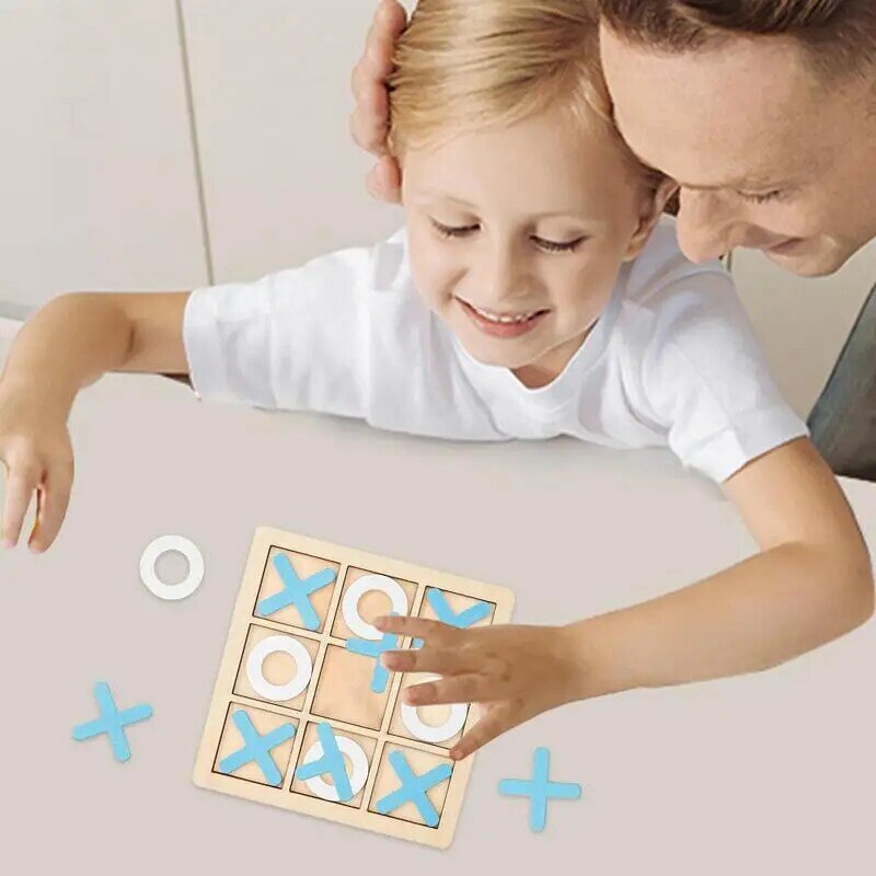 Montessori mainan kayu Mini catur interaksi orang tua anak permainan Puzzle pelatihan otak belajar mainan pendidikan dini untuk anak-anak
