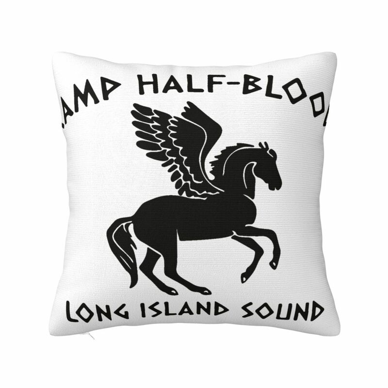 Kwadratowa poszewka na poduszkę Camp Half Blood Logo na poduszkę na sofę