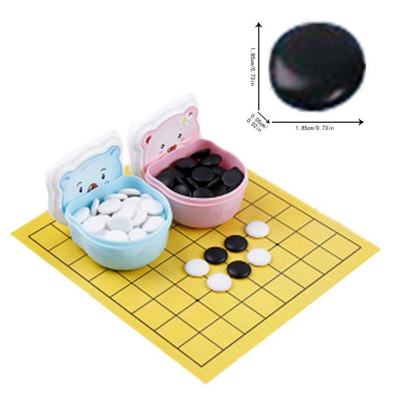Набор из мультяшных камней Go Game, набор Go Game Board с камнями Go Game для 6 детей, увеличивает творческие способности и мышления