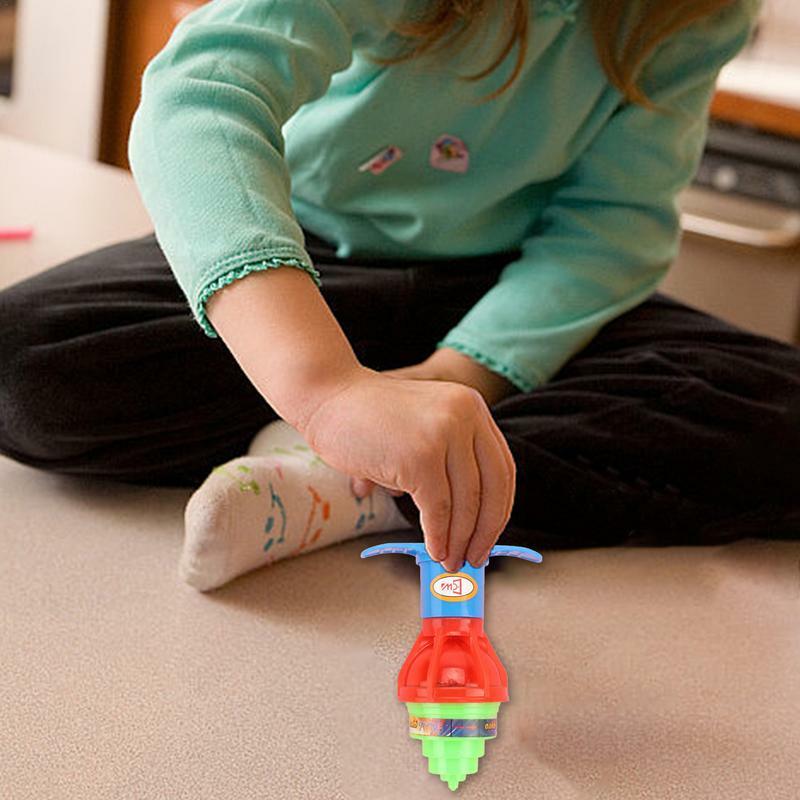 Rozświetlona zabawka Spin Top Rozświetlona zabawka na przyjęcie urodzinowe Migające światła LED Interaktywne zabawki obrotowe z efektami LED Kolorowe