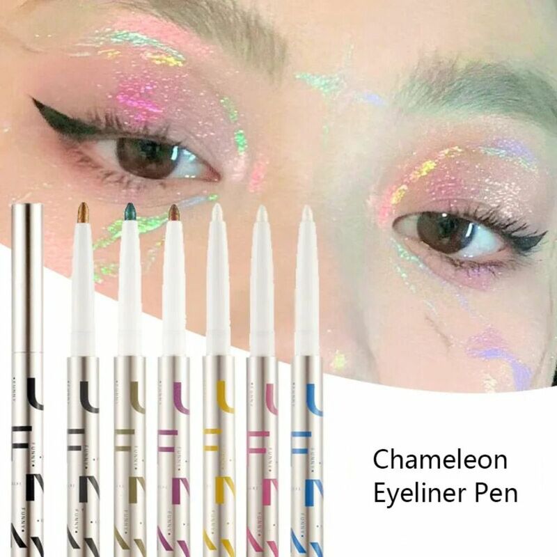 Penna per Eyeliner lucida ad asciugatura rapida Smooth Shimmer Glitter Highlight Eye Shadow Pencil Eyeliner con paillettes antisudore impermeabile
