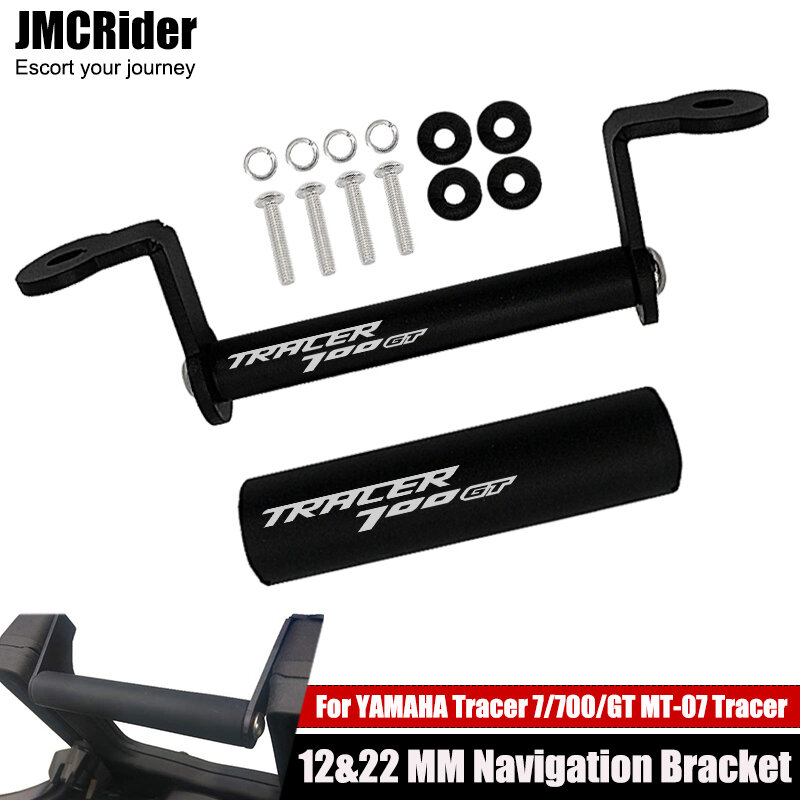 12/22MM For Yamaha Tracer 7/700 GT MT-07 Tracer700GT Motorcycle Accessories Phone Holder Stand GPS Navigation Plate Bracket