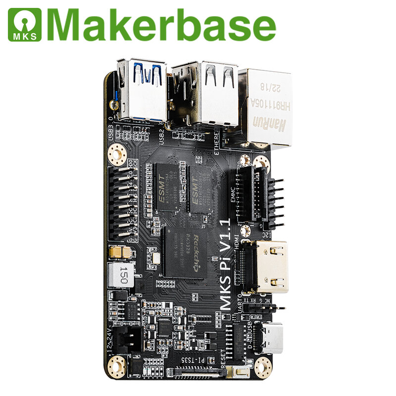 Makerbase MKS PI Board facades-core 64bits SOC onboard runs Klipper & 3.5/5 in Touch Screen for Voron VS Raspberry Pi Board RasPi