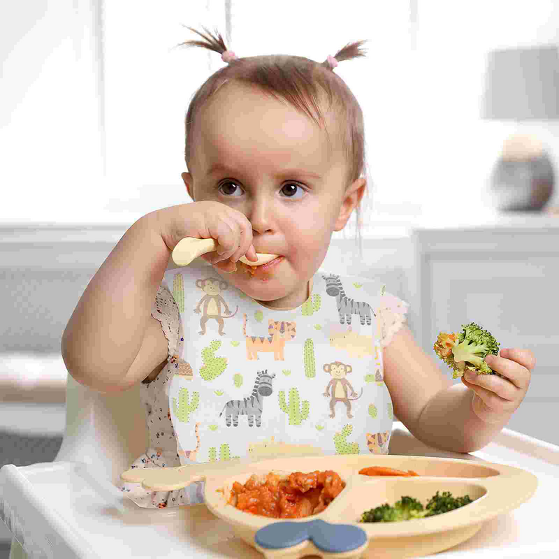 20 Stuks Kinderen Slabbetjes Met Tape Waterdichte Slabbetjes Niet-Geweven Dineren Bandana Slabbetjes Voor Peuters Pasgeboren Baby (Willekeurig Patroon)
