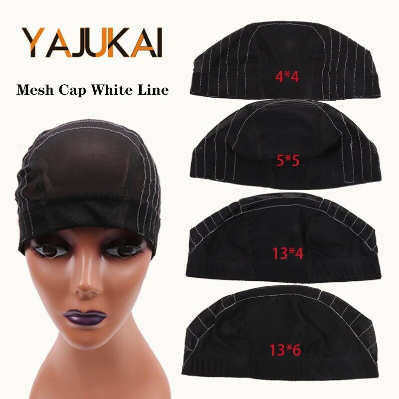 Yajukai Wig Caps For Making Wigs Wig Making Mesh Dome Cap For Beginners Lace Wigs Making Base Diy Wig Accessiores 5pcs/lot