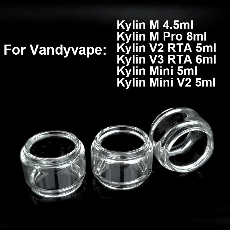 3PCS Bubble Glass Tank for Kylin M 4.5ml Kylin M Pro 8ml Kylin V2 V3 RTA KYLIN Mini KYLIN Mini V2 5ml Glass Container Tank