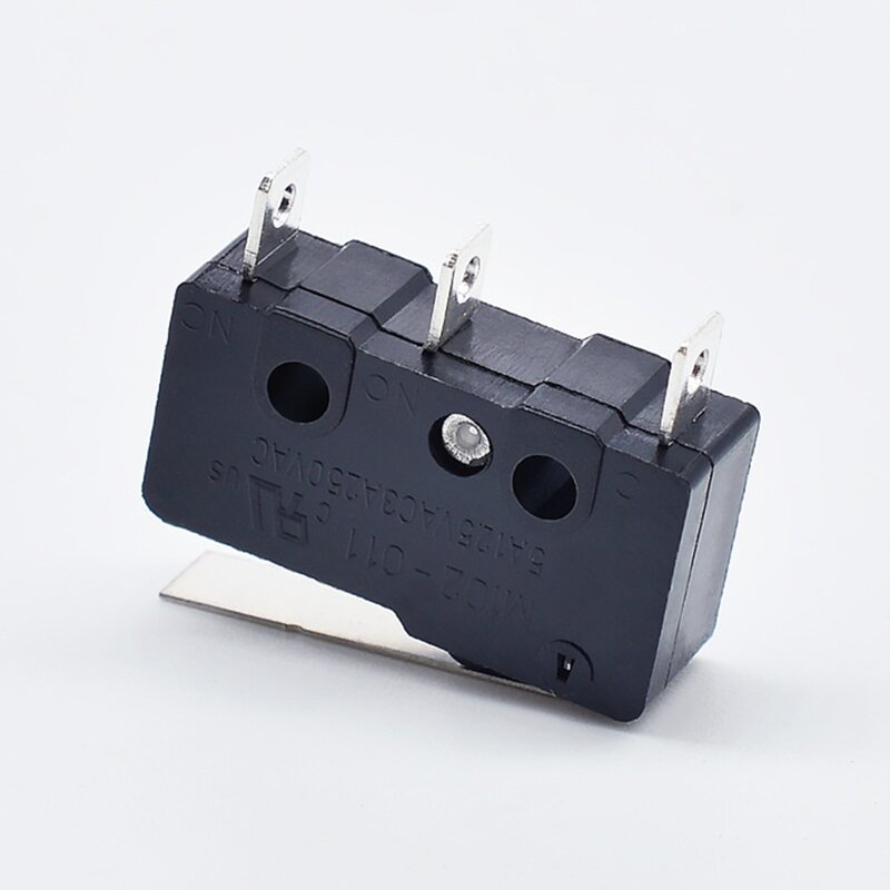 Micro interruptor 3pin não/nc mini interruptor de limite 5a 250vac M102-011 rolo arco alavanca pressão ação impulso micro interruptor preto