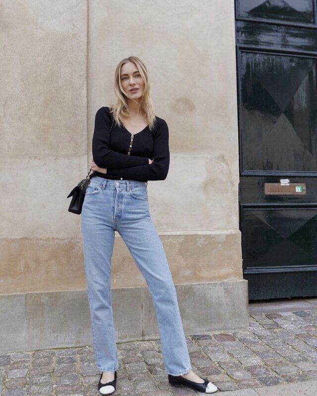 Новинка 2023, женские джинсы с завышенной талией, модные повседневные Прямые джинсы
