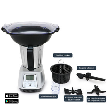 Prosesor makanan pembuat sup, sistem kontrol telepon dengan berbagai menu dapat memasak robot dapur makanan anak-anak