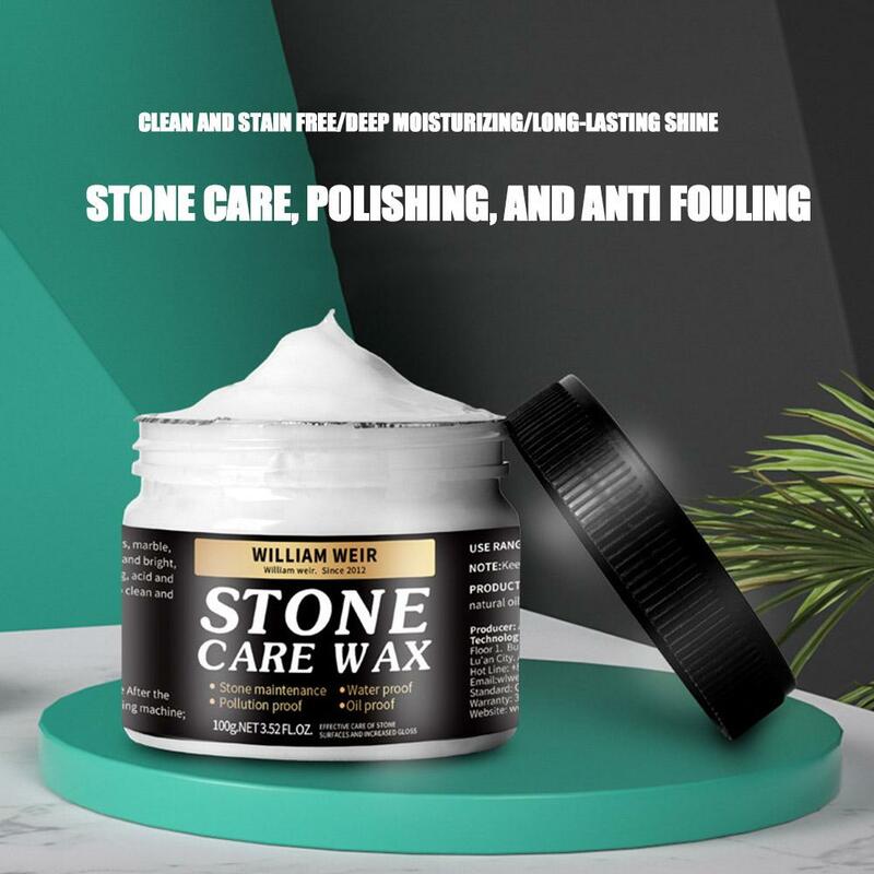 100g Marble Polishing Wax Stone Care Wax Stone Floor Glazing Maintenance Ceramic Tile Wax For Granite Marble Soapstone Quar H5D1