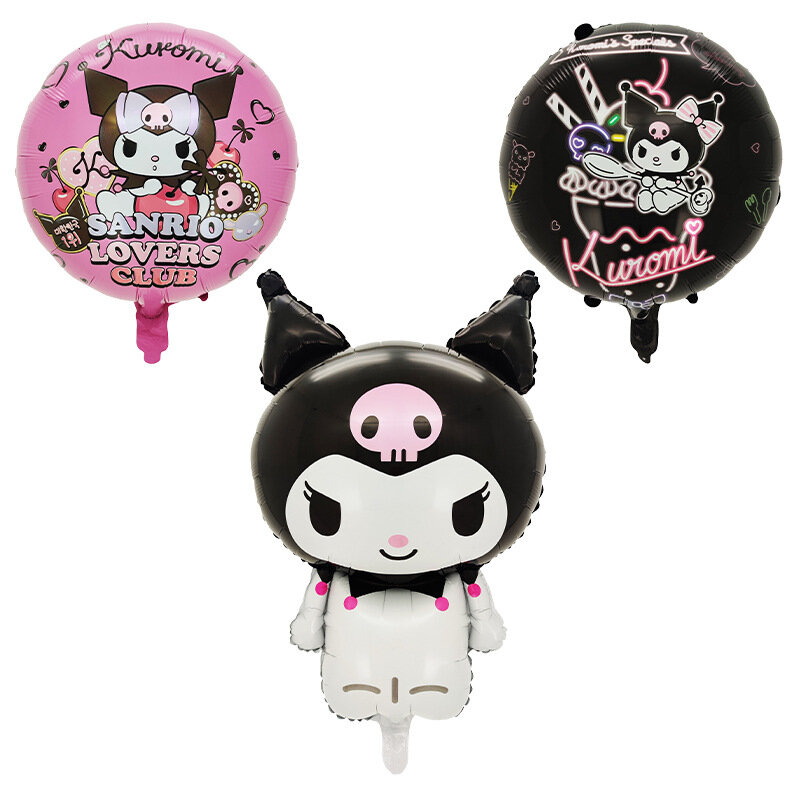 Lovely Cartoon Sanrio Kuromi My Melody Large Doll Room Decoration Birthday Party Floating Balloons Photography Props Balloons