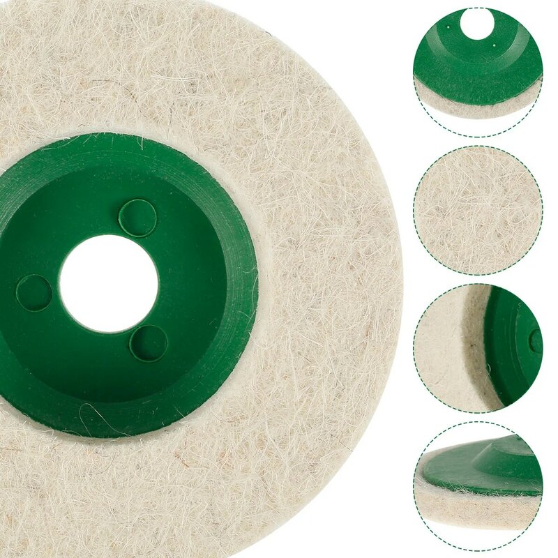 10Pcs 4 Inch 100mm Angle Grinder Wheel Felt Polishing Disc Wool Polishing Wheel Buffing Pads  For Metal Marble Glass Ceramics