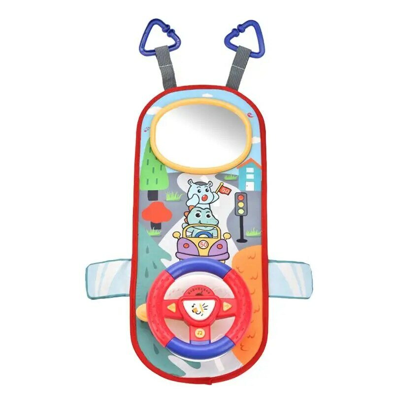 Zabawkowa kierownica do samochodu dźwiękowa zabawka edukacyjna dla dzieci 360 obracająca się zabawna interaktywna zabawa w udawanie i symulowana jazda