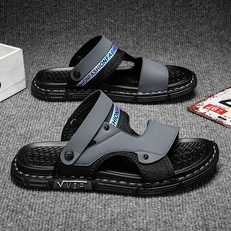 Fashion Men Slippers Soft Indoor Home Slides Male Non-slip Summer Outdoor Beach Men Sandals Flip Flops Men Shoes Large Size 44