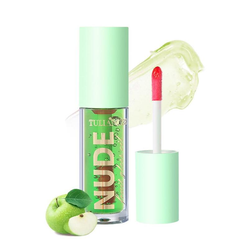 Frucht Lip Öl Glanz Lip praller Make-up feuchtigkeit spendend sexy Primer Wasser Glitter glänzende Lippen Kosmetik Balsam Pflege nicht klebrige Tönung i4t0