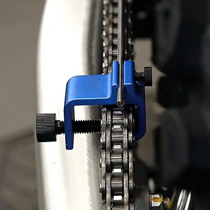เฟืองโซ่จักรยานมอเตอร์ไซด์อะลูมินัมอัลลอยเครื่องมือจัดตำแหน่งห่วงโซ่อุปกรณ์ตกแต่งมอเตอร์ไซค์