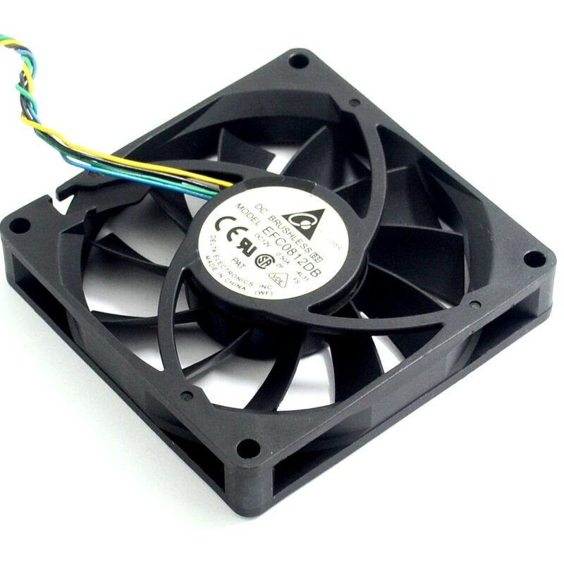 1pcs 8CM 80MM 8015 8*8*1.5CM 80*80*15MM 12V 0.5A 4-wire PWM Fan EFC0812DB Cooling fan For Delta