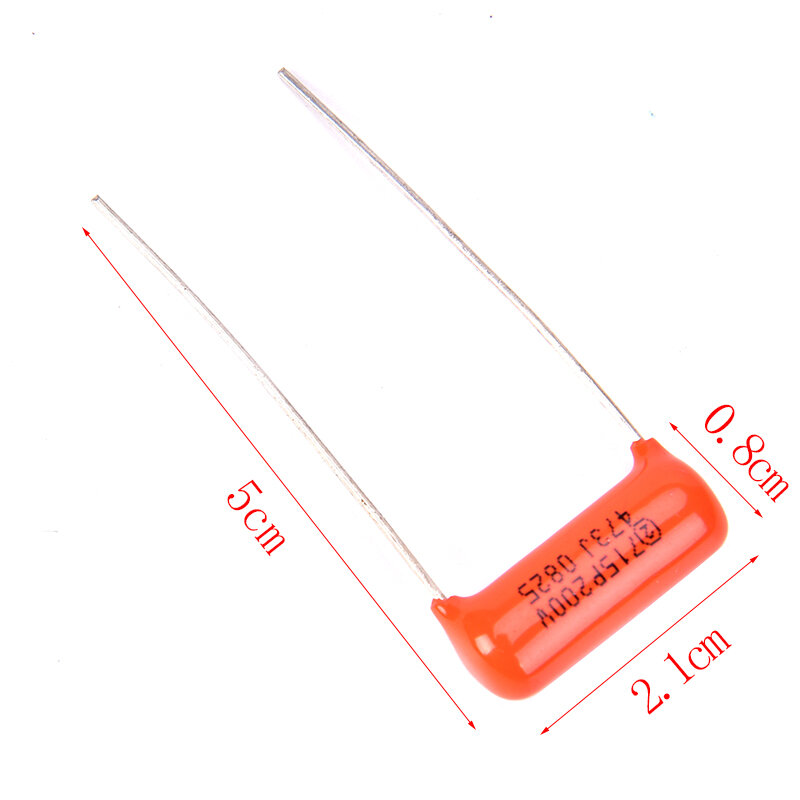 Condensadores de tono de bajo de guitarra Sprague Red Drop, lámina de película de 0.047uf, 200V, 1 unidad
