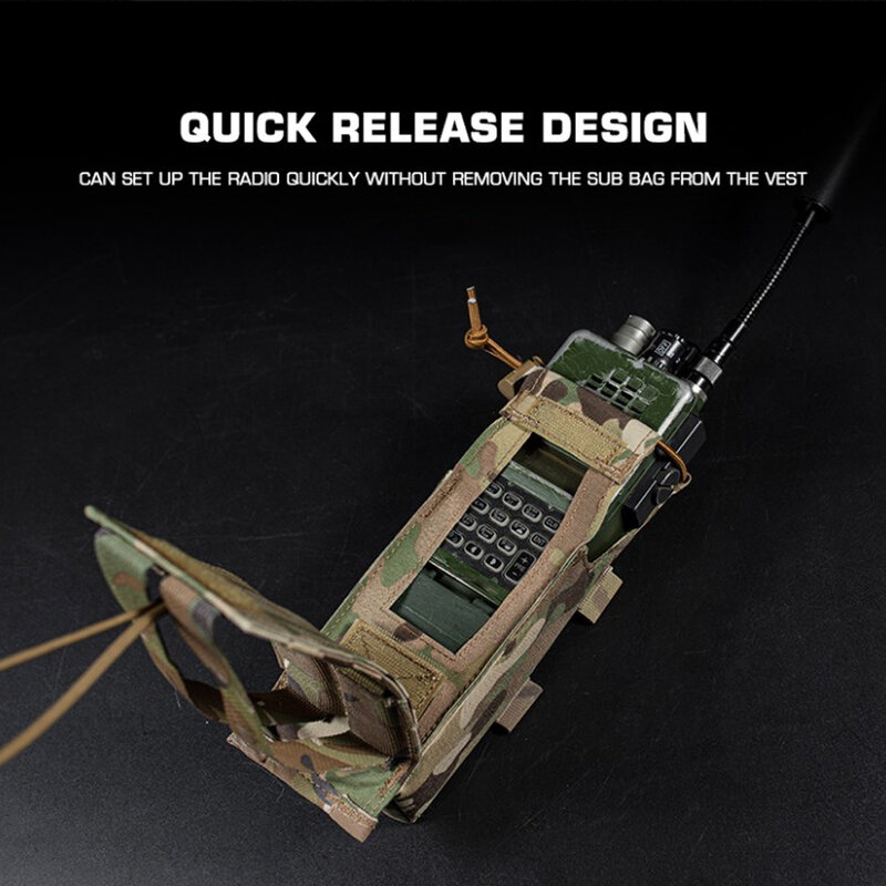 Bolsa de Radio militar para walkie-talkie, accesorio para PRC 152, desplegable, cinturón de MOLLE táctico, herramientas de chaleco para cazar en el exterior
