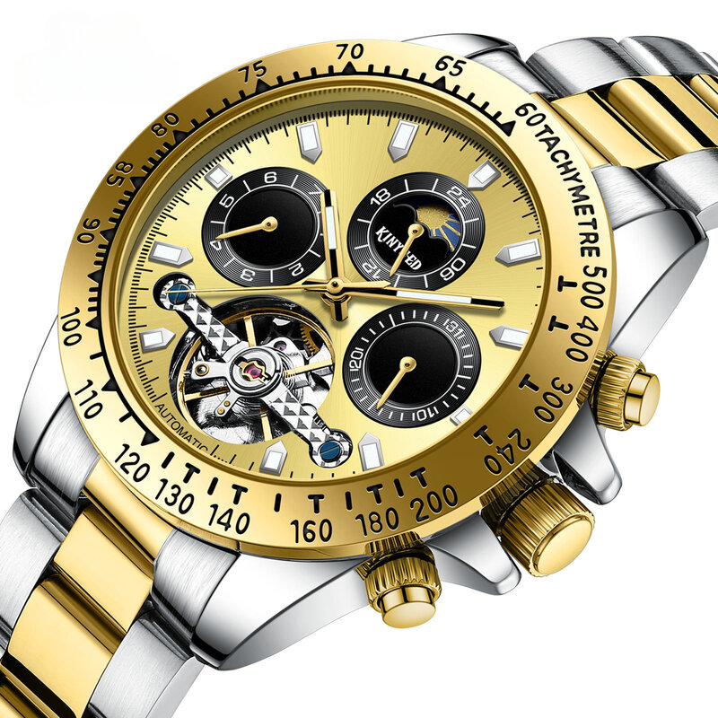 Reloj de pulsera automático con bobinado para hombre, máquina de reloj mecánico, relojes clásicos para hombre, alta calidad, elegante, resistente al agua, Uhr