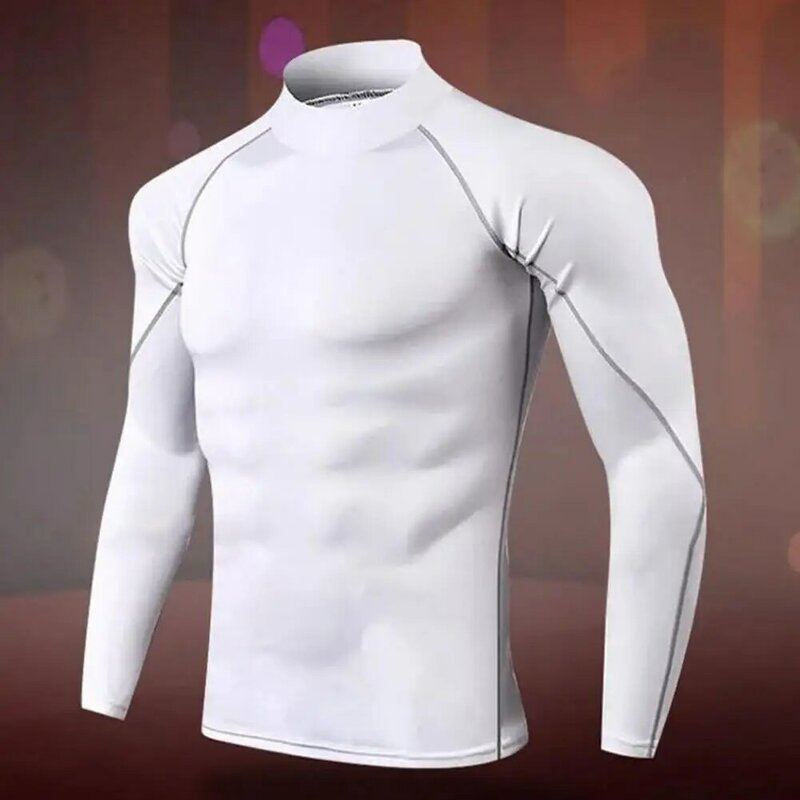 Men Athletic Base Layer Top Stylish Men's Compression Tops for Gym Workouts Sports Quick Dry Trendy Comfortable Fitness Apparel