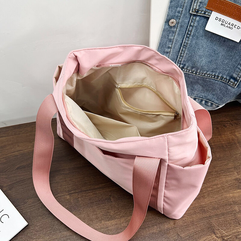 Large Capacity Women's Shoulder Bag Nylon Tote Bag Travel Handbag Sports And Leisure Handbag