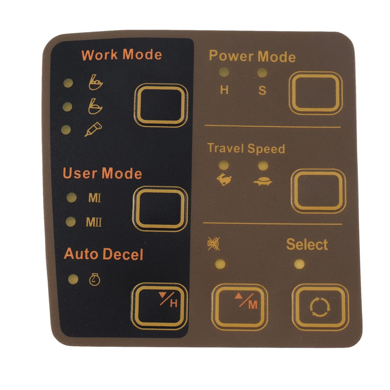 ボタンコントロールパネル-ショベル用ステッカー,エアコン器具,キー,ディスプレイ機器,r215,r225,r335,R455-7