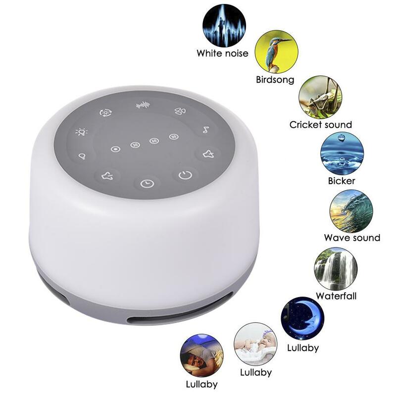 Hot Sale RGB Night Light 24 Soothing Sounds White Noise Machine for Sleeping Portable Sleep Sound Machine for Adults and Baby