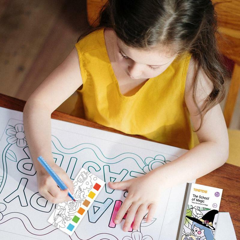 Kieszonkowy kolorowanka dla dzieci szkicownik do malowania wodą dla małych dzieci kolorowanki i książki aktywności z piórem 20 arkuszy/książki