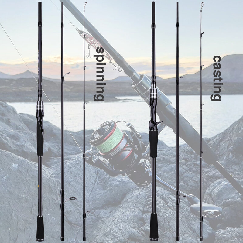 BUDEFO-caña de pescar con señuelo MAXIMUS, 1,8 m, 2,1 m, 2,4 m, 2,7 m, 3. 0m30t, giratoria de carbono, guía FUJI, 3-50g, ML/M/MH