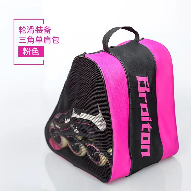 Mesh Materia 3 Layers Breathable Roller Inline Skates Carry Handbag Case Storage Shoulder Bag Ice Ski Snow Boots Backpack