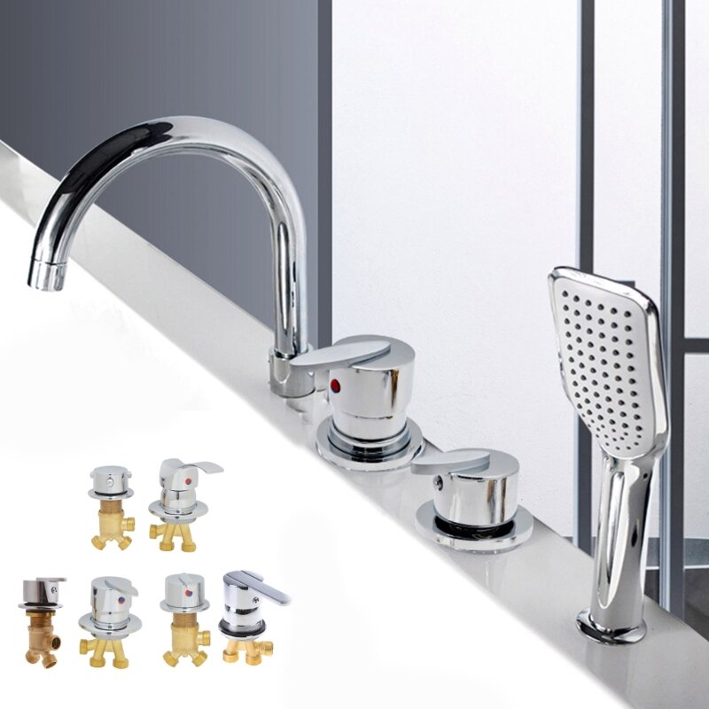 Unique Brass Water Mixers Valves Bathtub Conveniently Control Water 1/2" Faucets Switches Faucets Control Valves Home