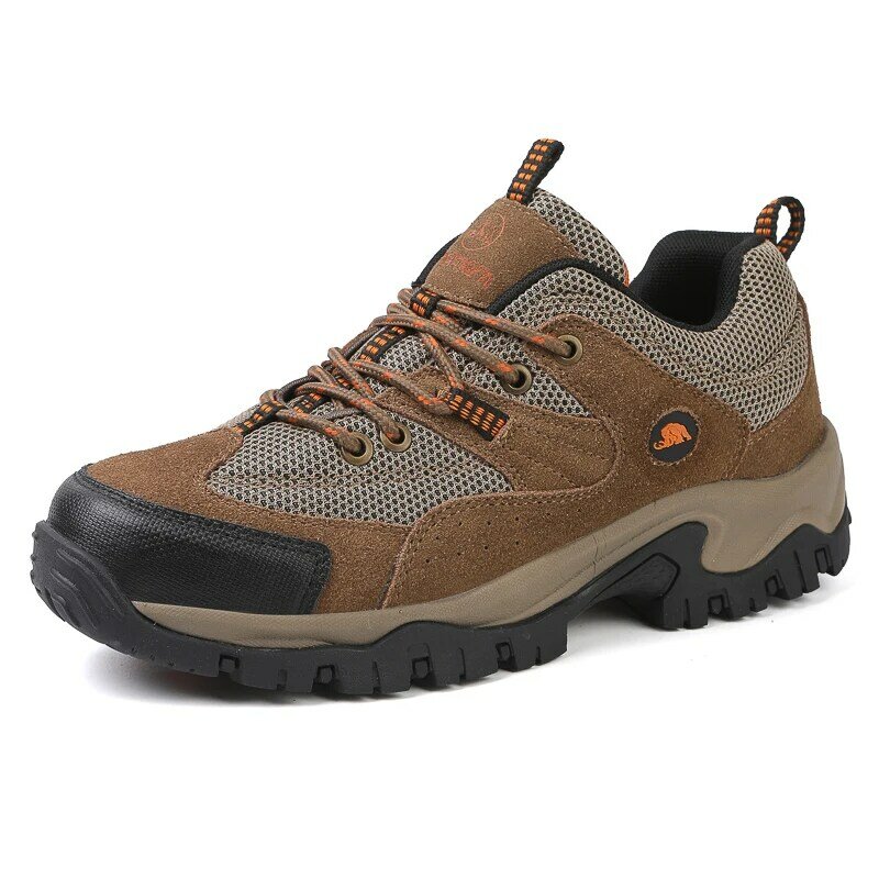 HIKEUP-zapatos de senderismo para hombre, zapatillas transpirables para correr, de diseñador de lujo, informales